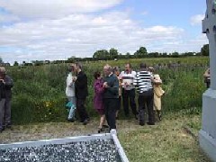 set dancing at the graveyard in memory of Connie